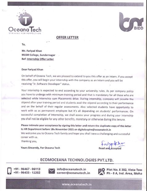 Campus Placement Drive 2021 by Oceana Tech